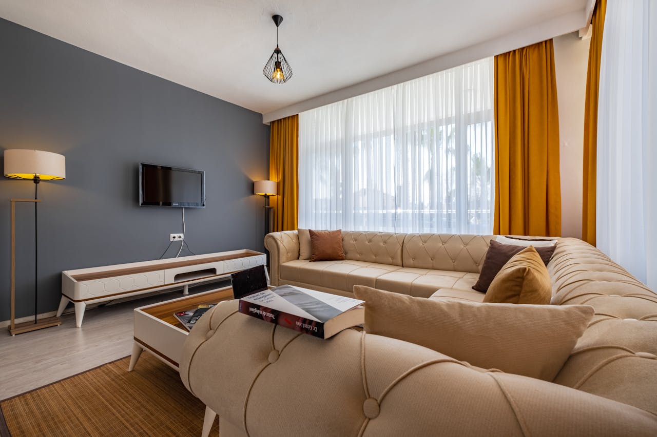 Living room with vintage sofa